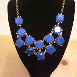Retro Blue Statement Necklace